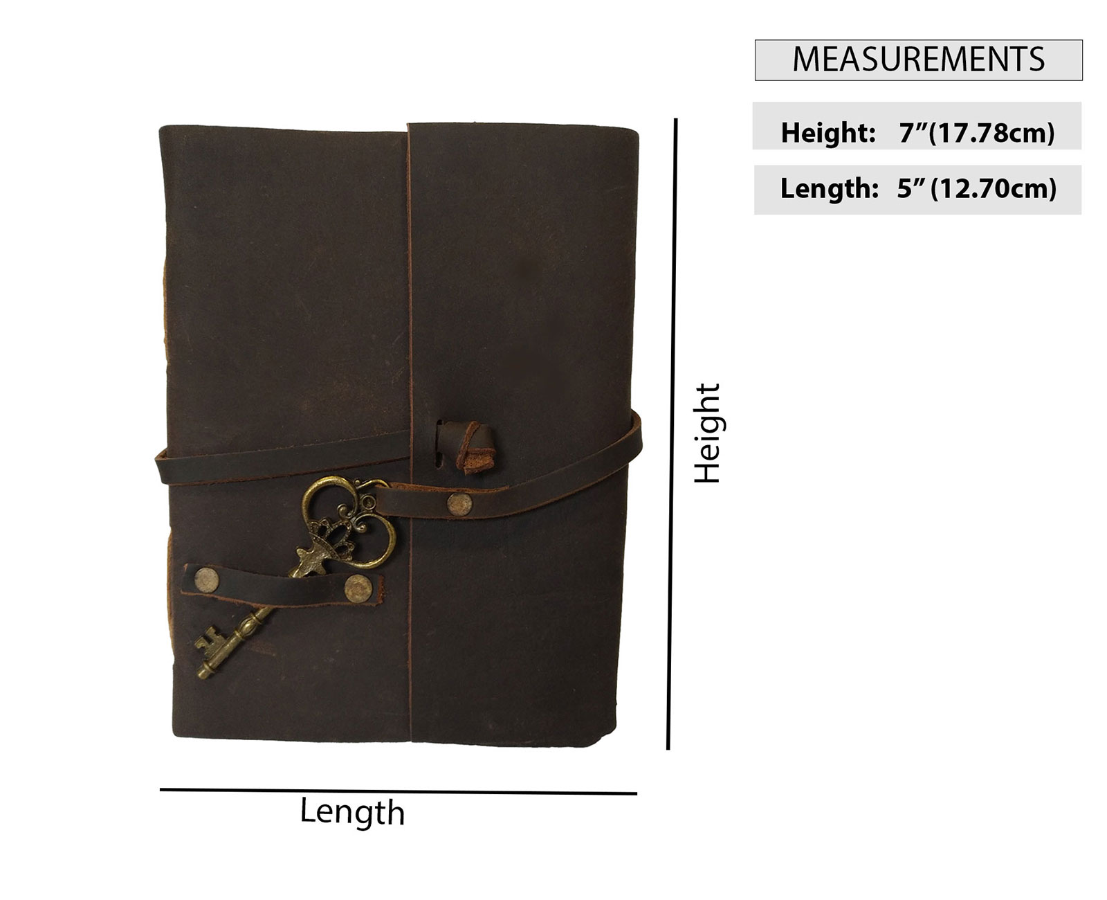 Genuine Leather Notebook Diary Brown Schedule Journal Small Book